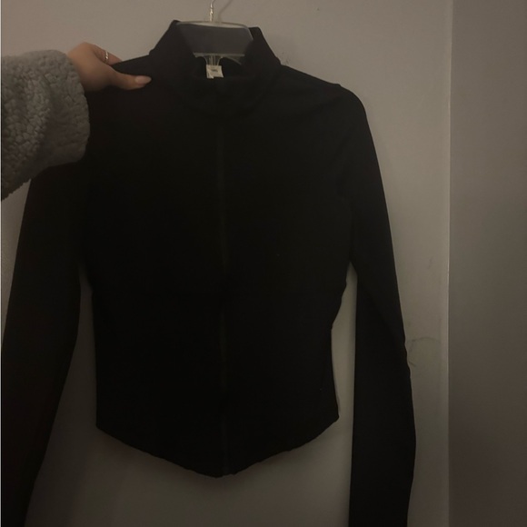 ALO Yoga Tops - ALO Yoga Black Airbrush Corset Jacket